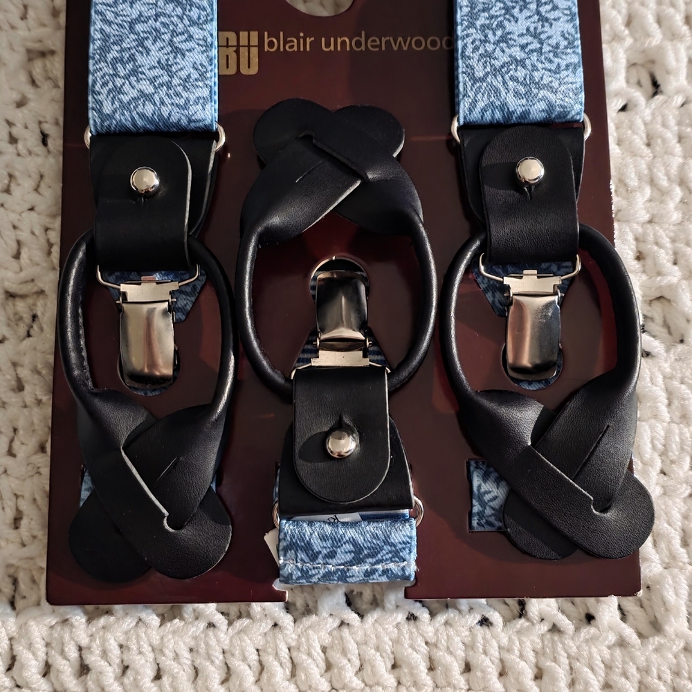 Blue and Black Suspenders